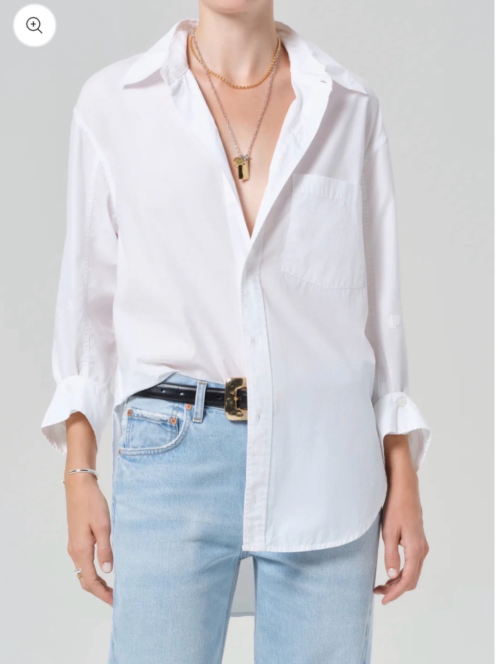 Citizens Of Humanity White Button-Front Shirt